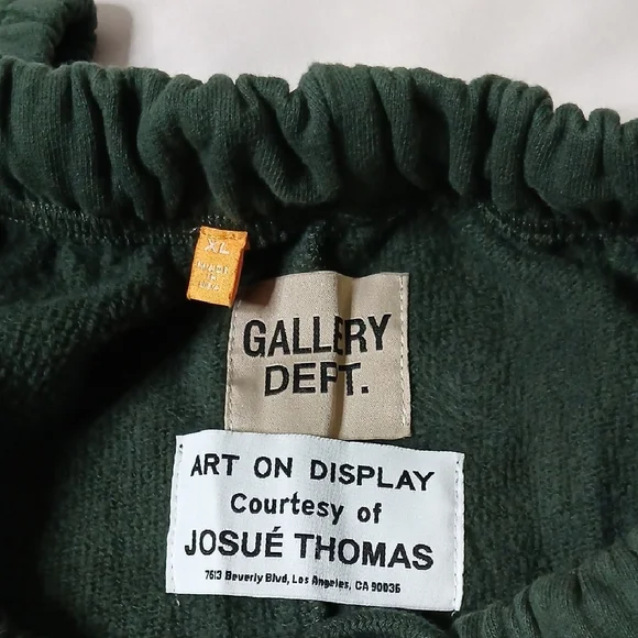 Gallery Dept Dark Green Sweatpants with Artistic Accents - Picture 5 of 5
